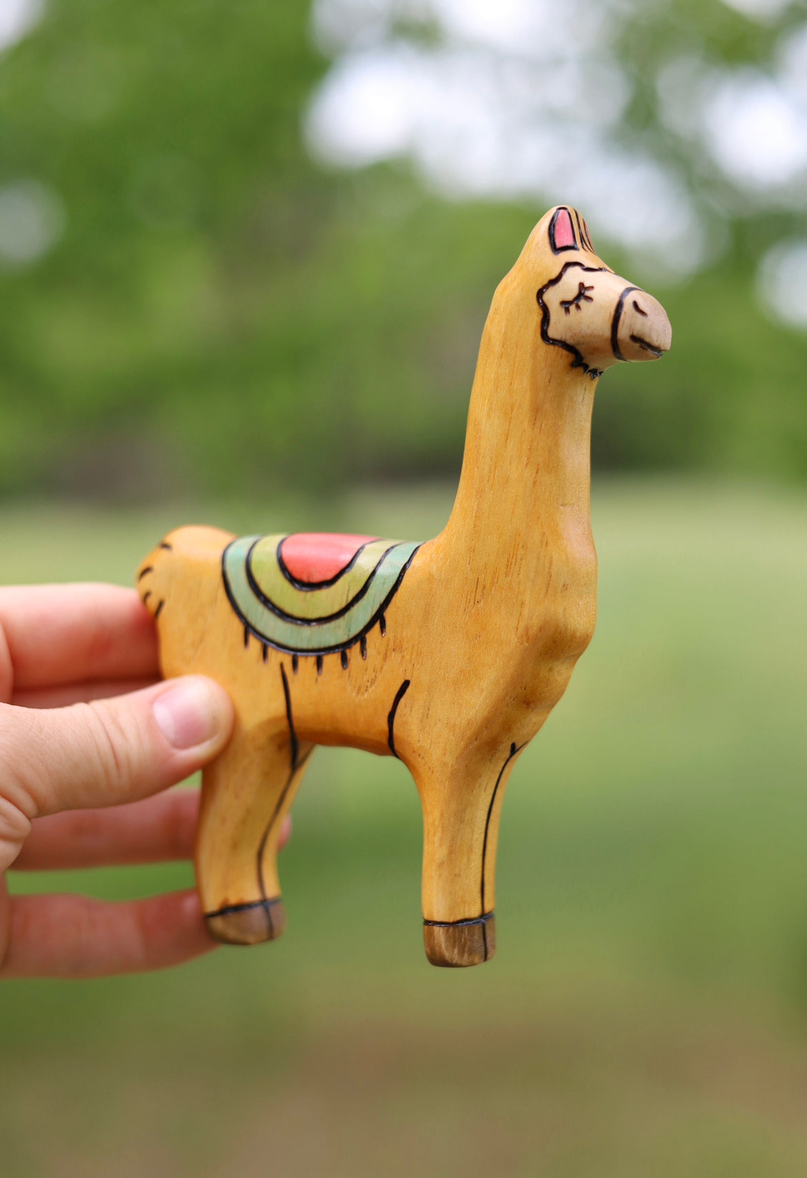 Wooden Lama Toy