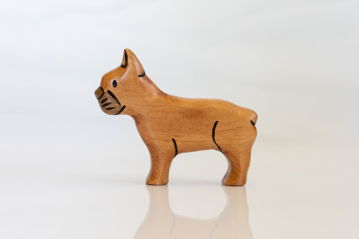 Wooden Frenchie French Bulldog Toy Dog