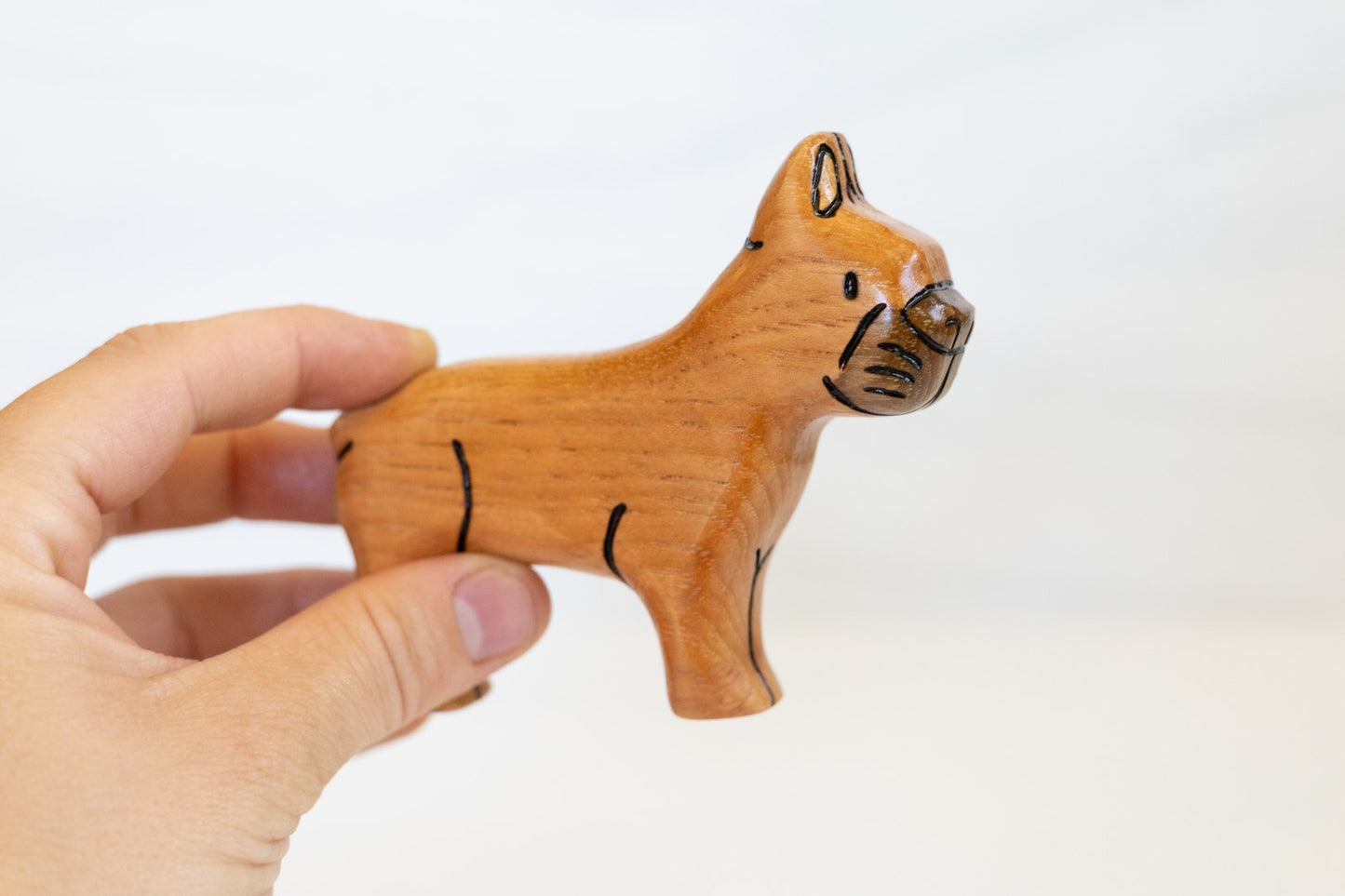 Wooden Frenchie French Bulldog Toy Dog