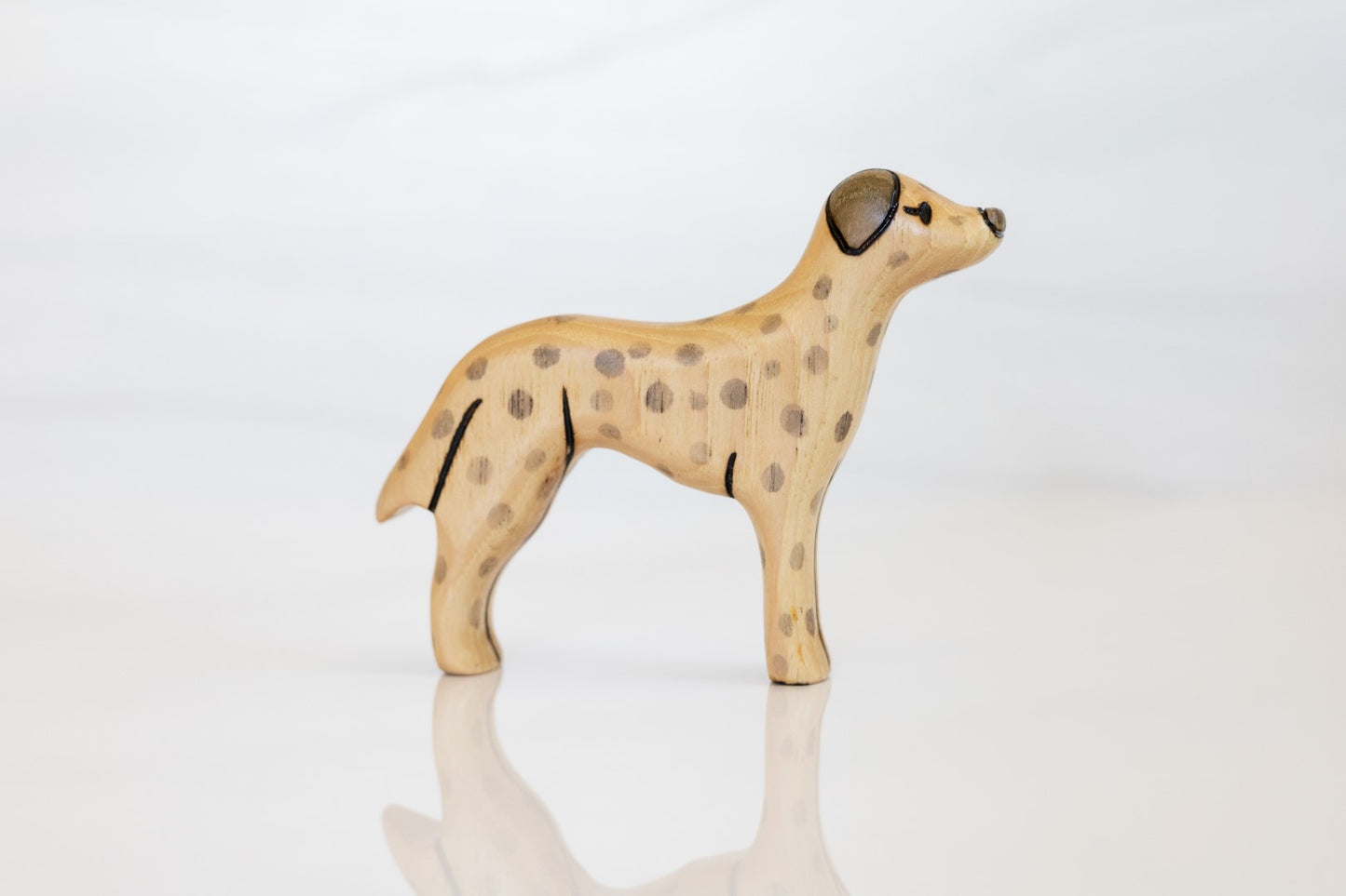 Wooden Dalmatian Toy Dog