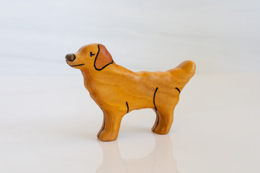 Wooden Golden Retriever Toy Dog