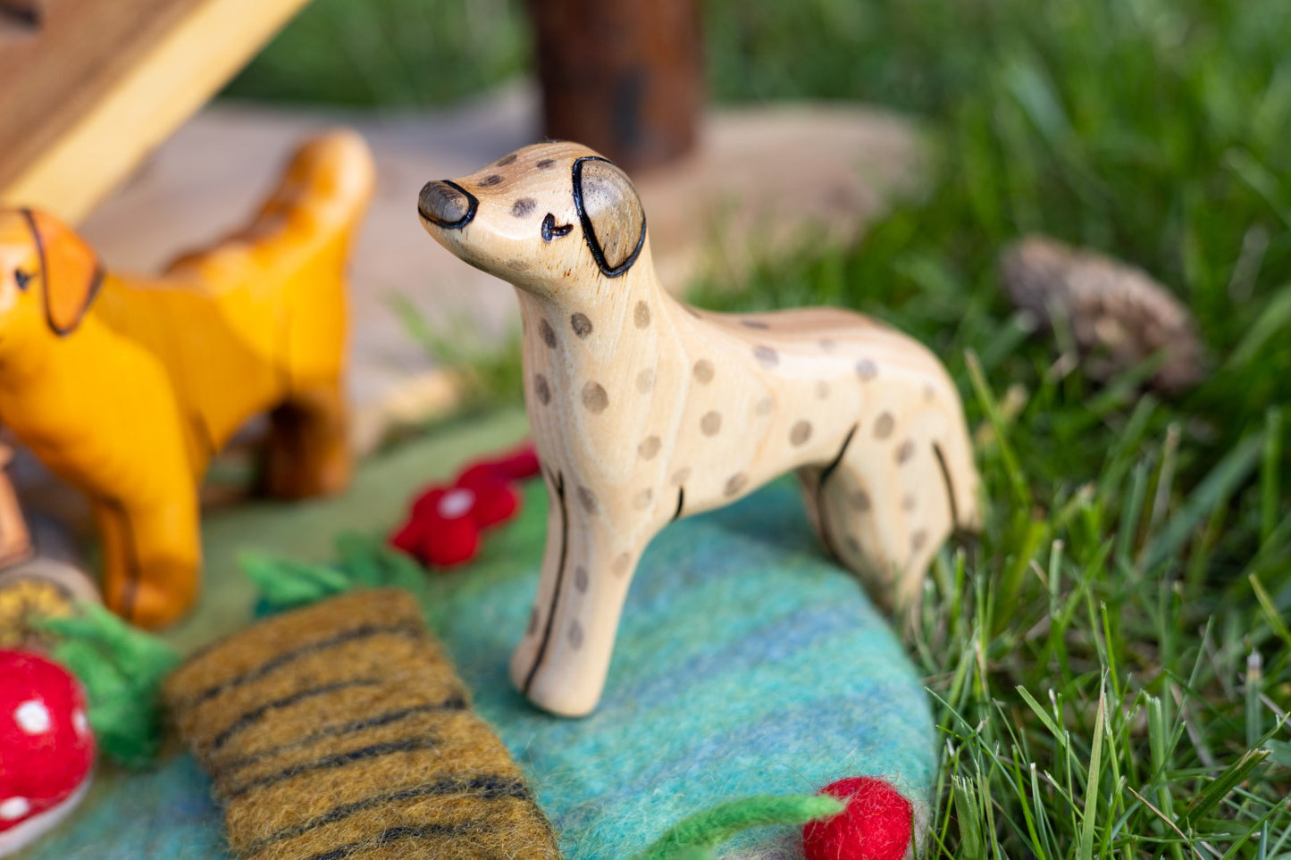 Wooden Dalmatian Toy Dog