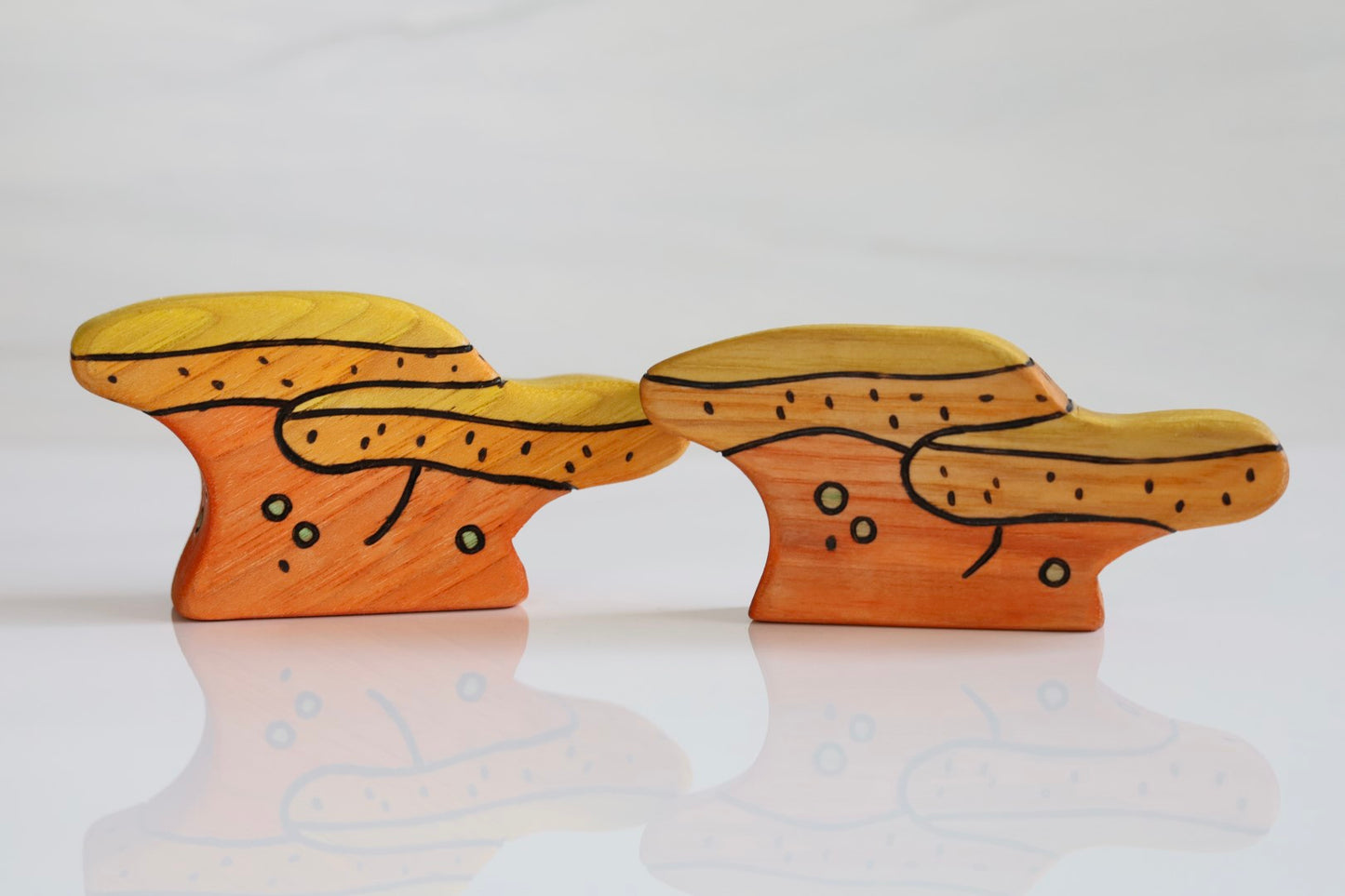 Wooden Orange Table Coral Playscape  Toy