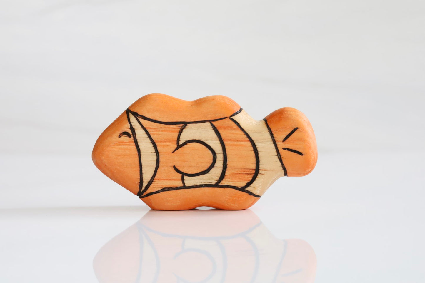 Wooden Clown Fish Toy