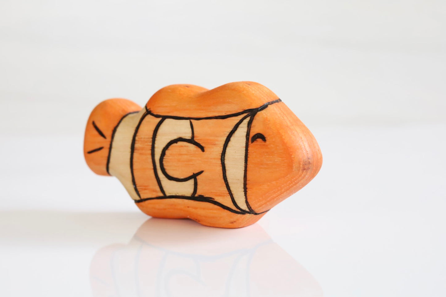 Wooden Clown Fish Toy