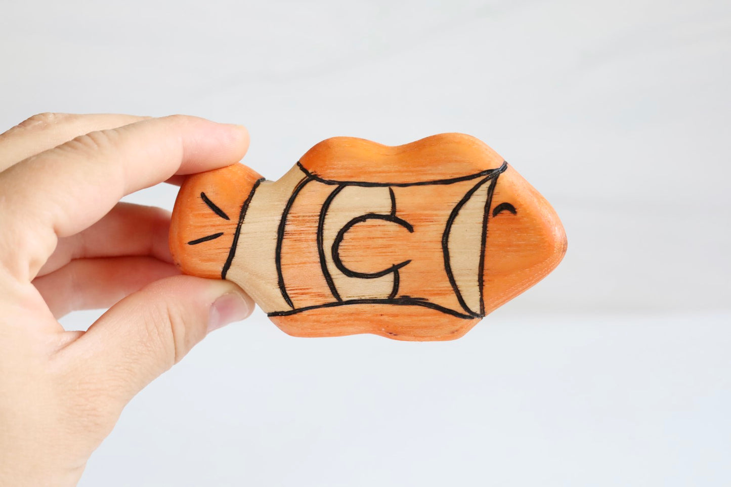 Wooden Clown Fish Toy