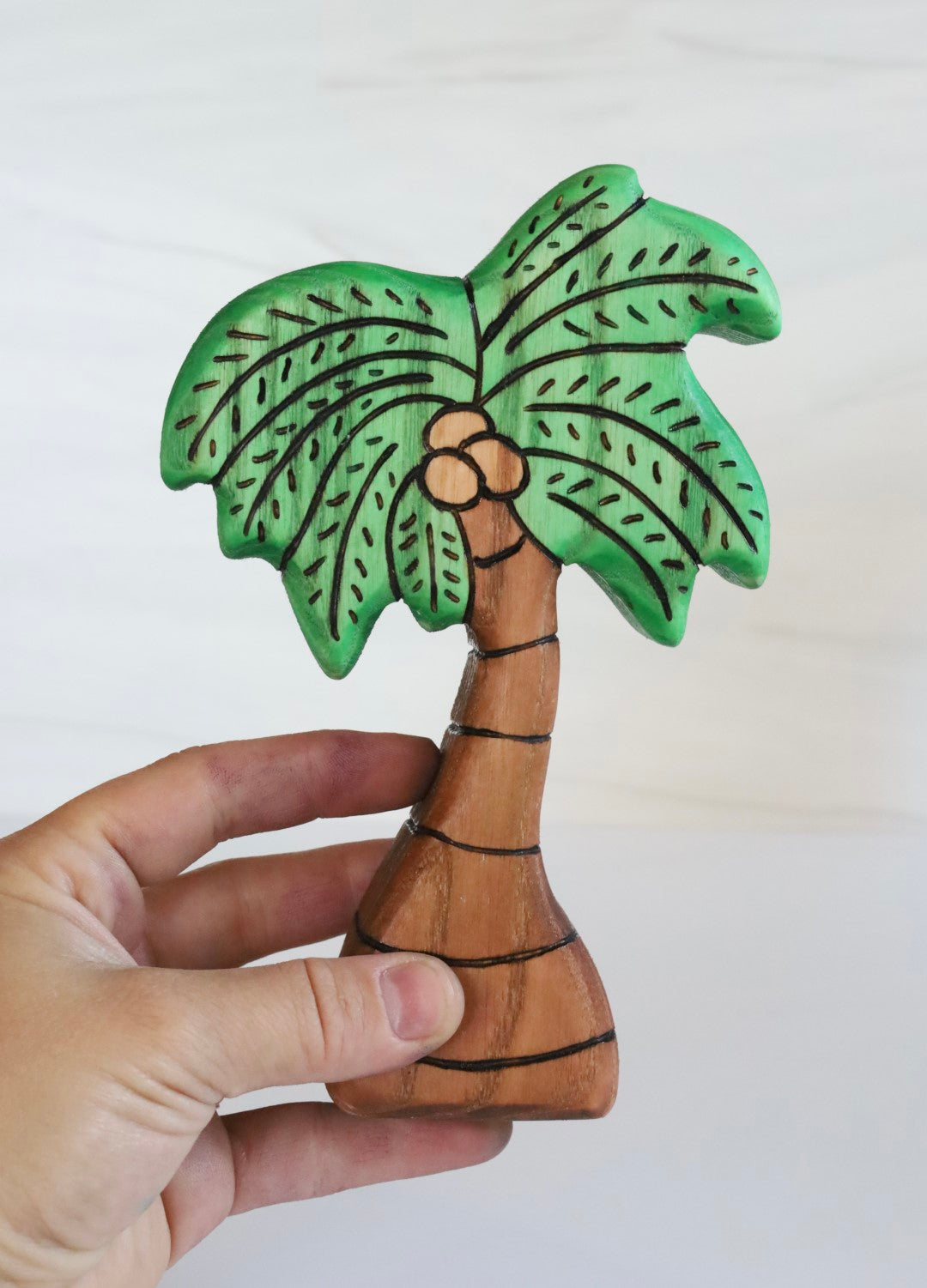 Wooden Tropical Coconut Palm Tree