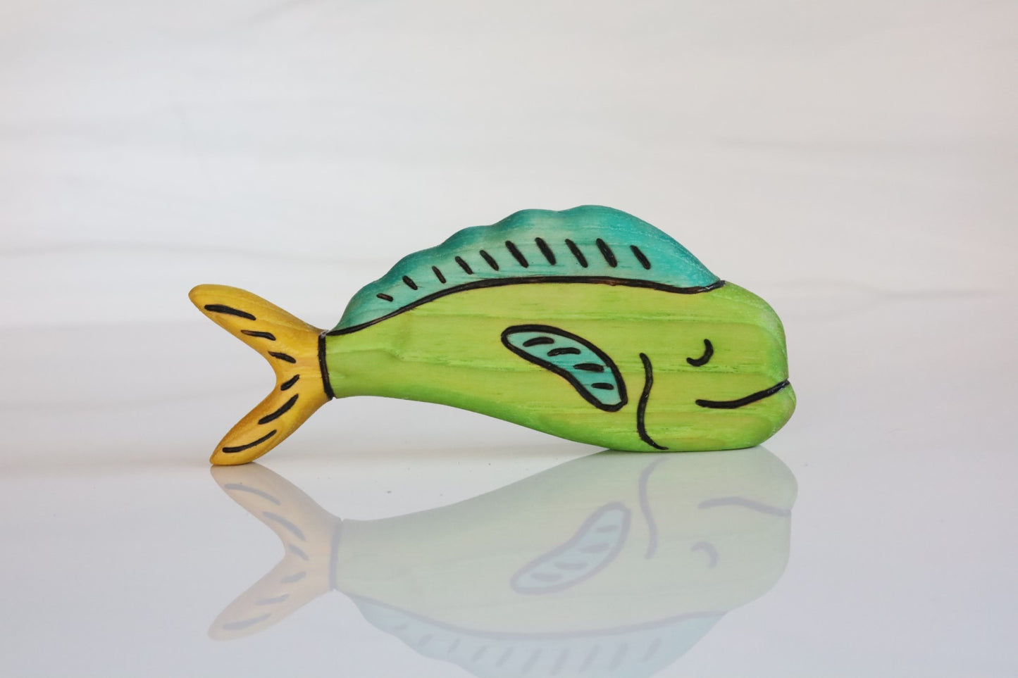 Wooden Mahi Mahi Tropical Fish Toy