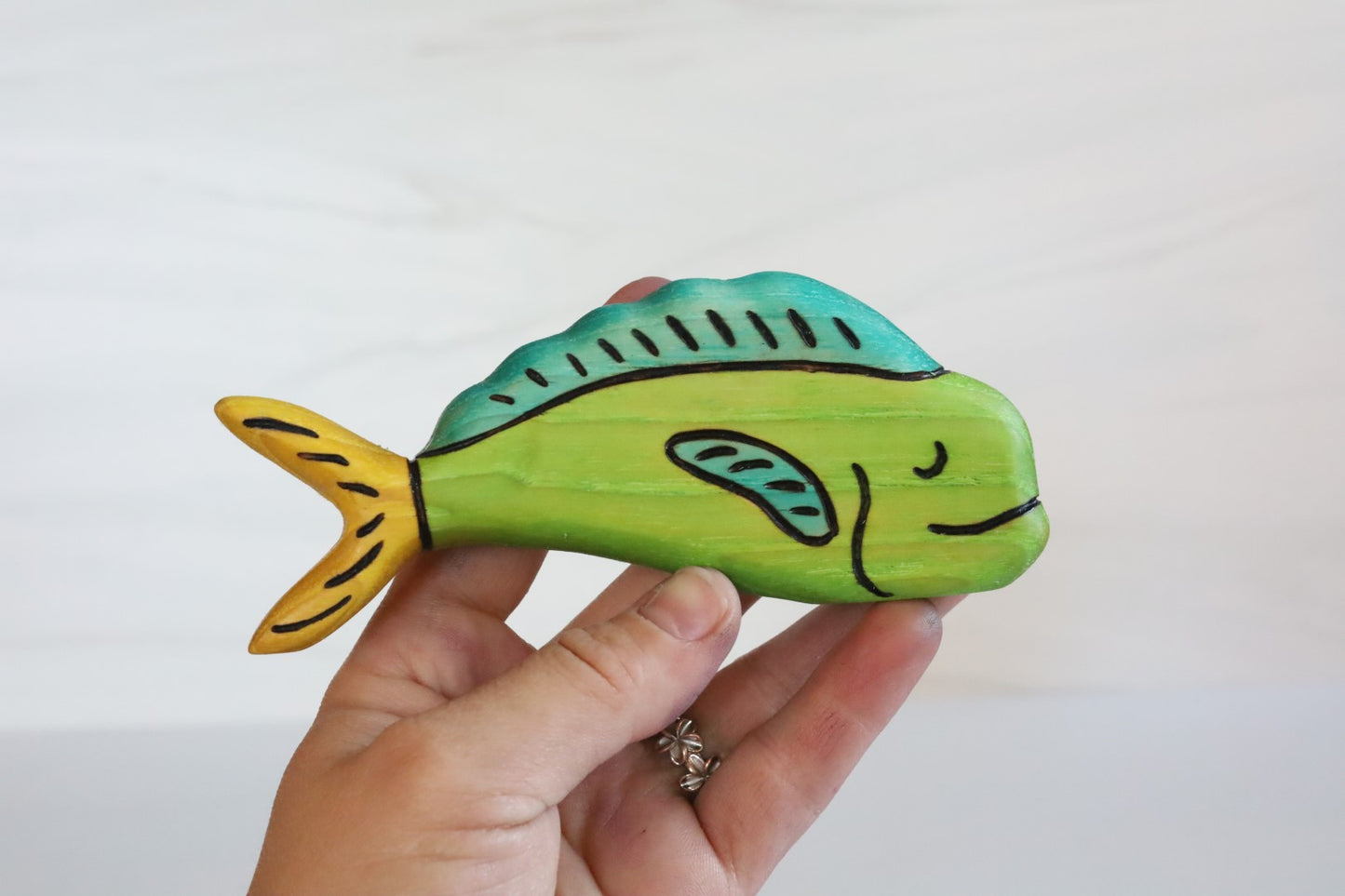 Wooden Mahi Mahi Tropical Fish Toy