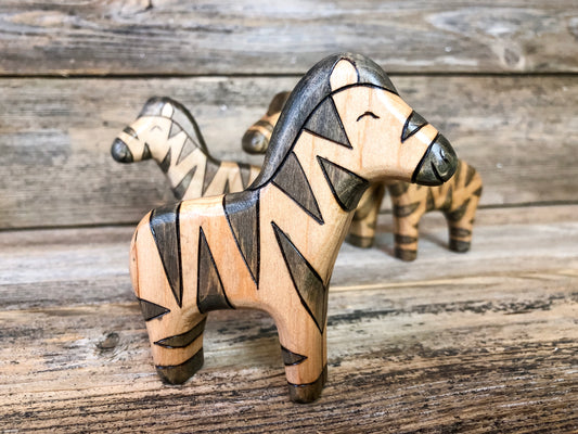 Wooden Zebra Toy