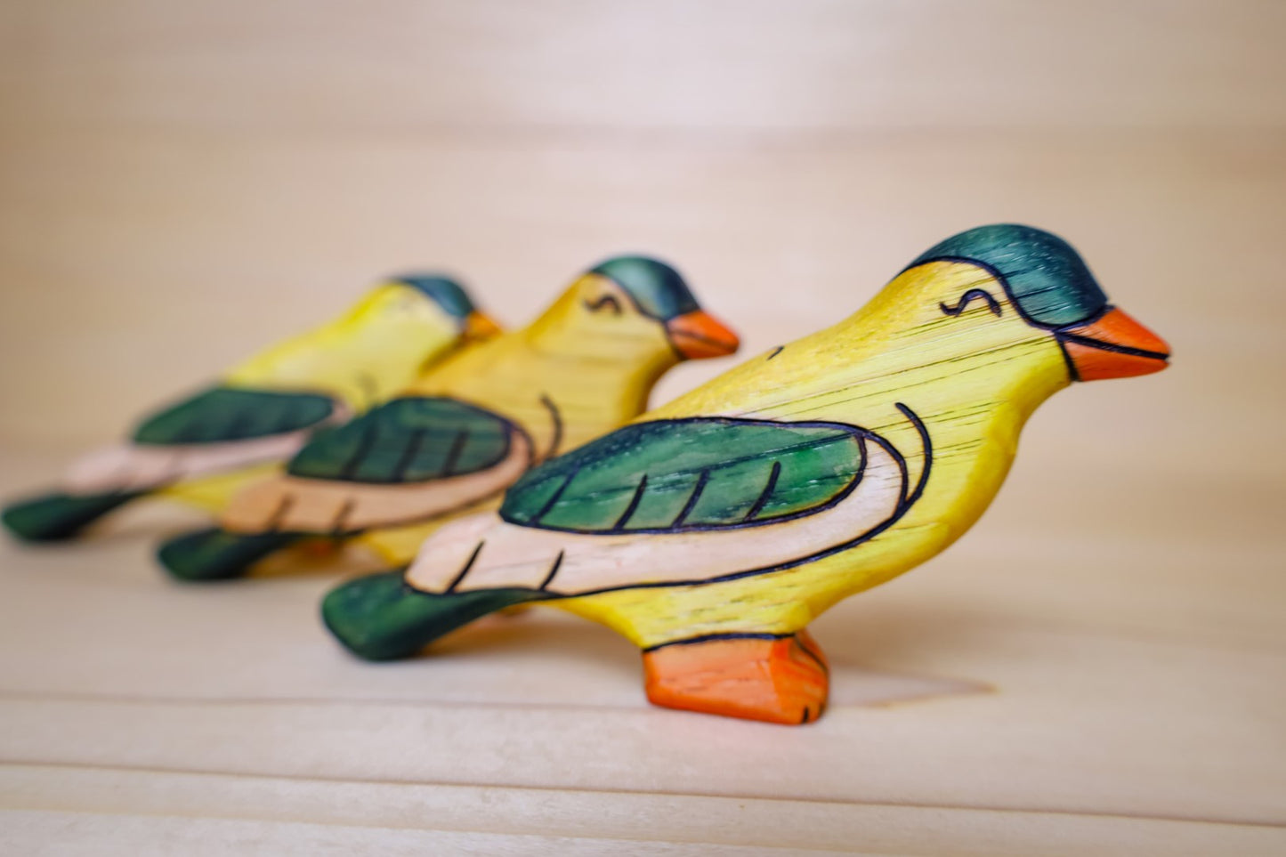 Wooden Goldfinch Toy