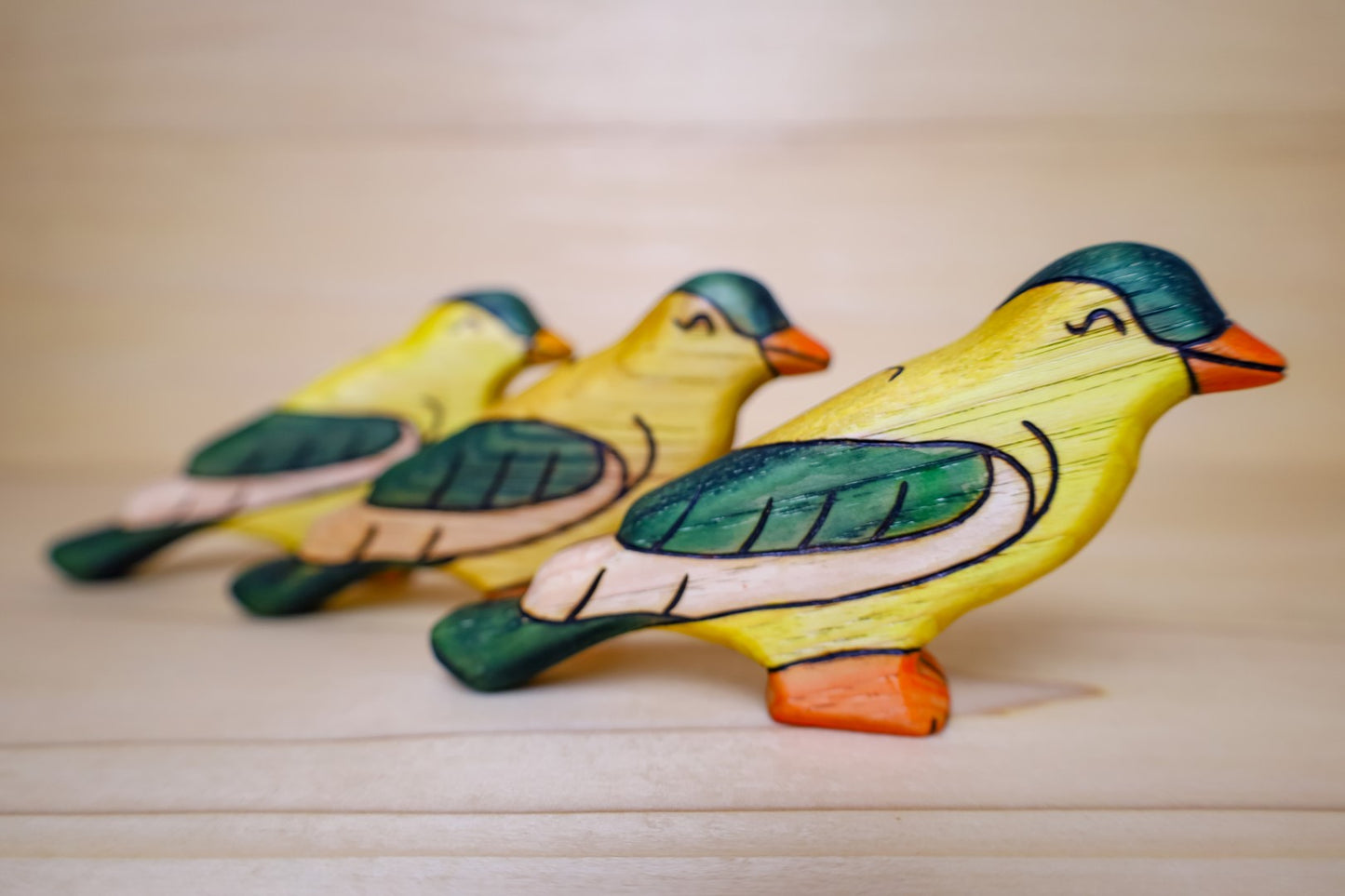 Wooden Goldfinch Toy