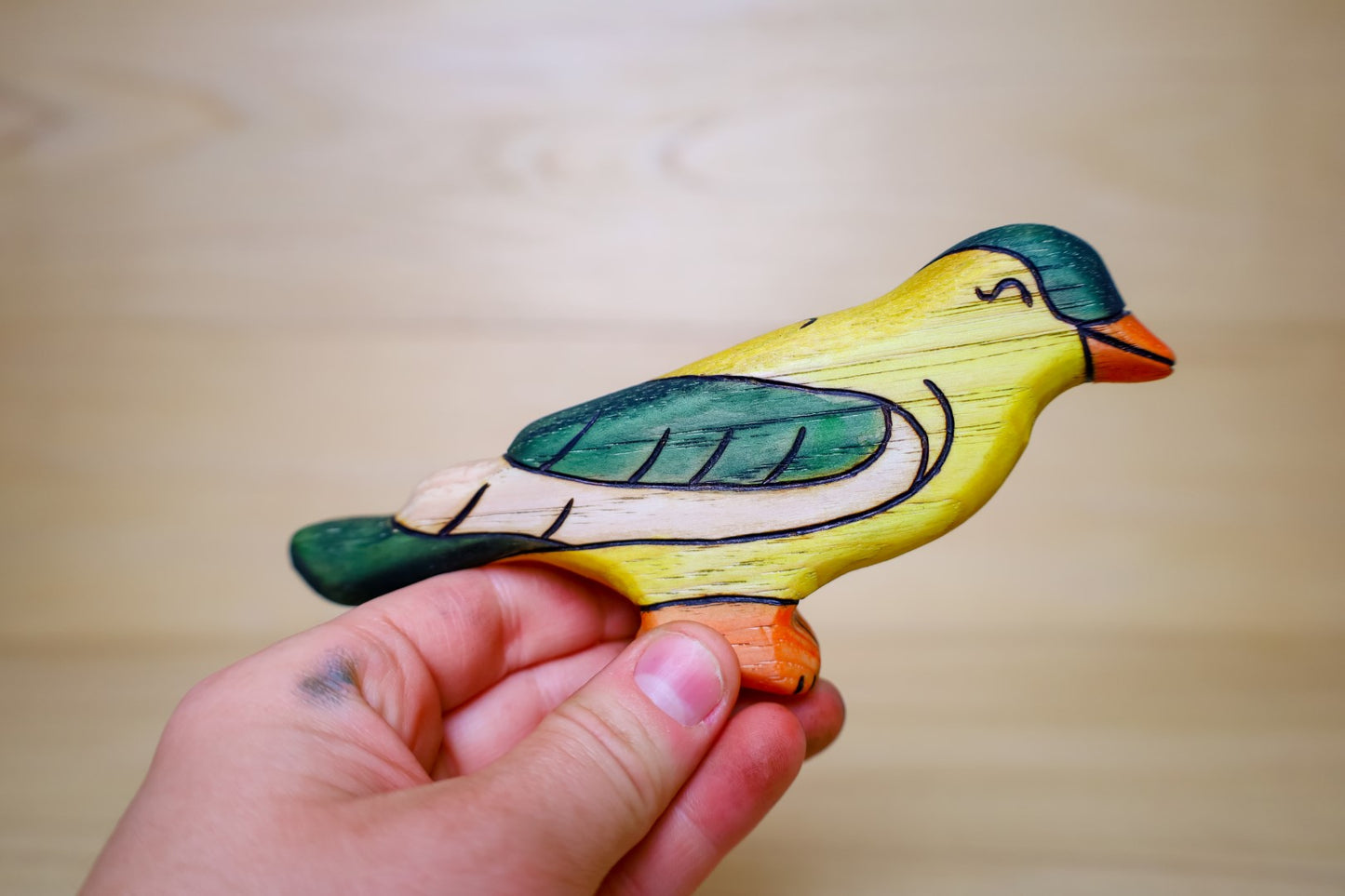 Wooden Goldfinch Toy