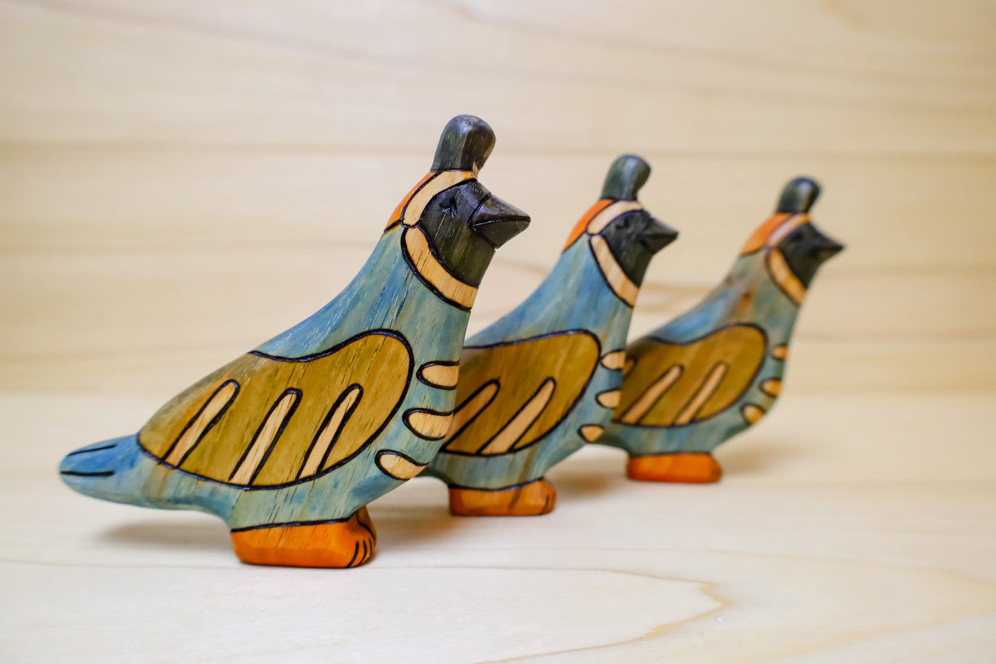 Wooden Quail Toy