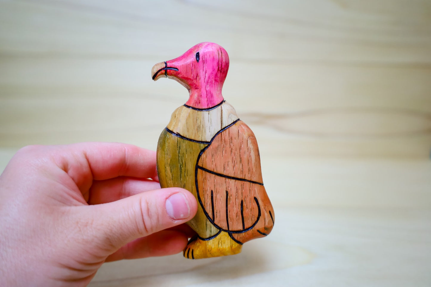 Wooden Vulture Toy