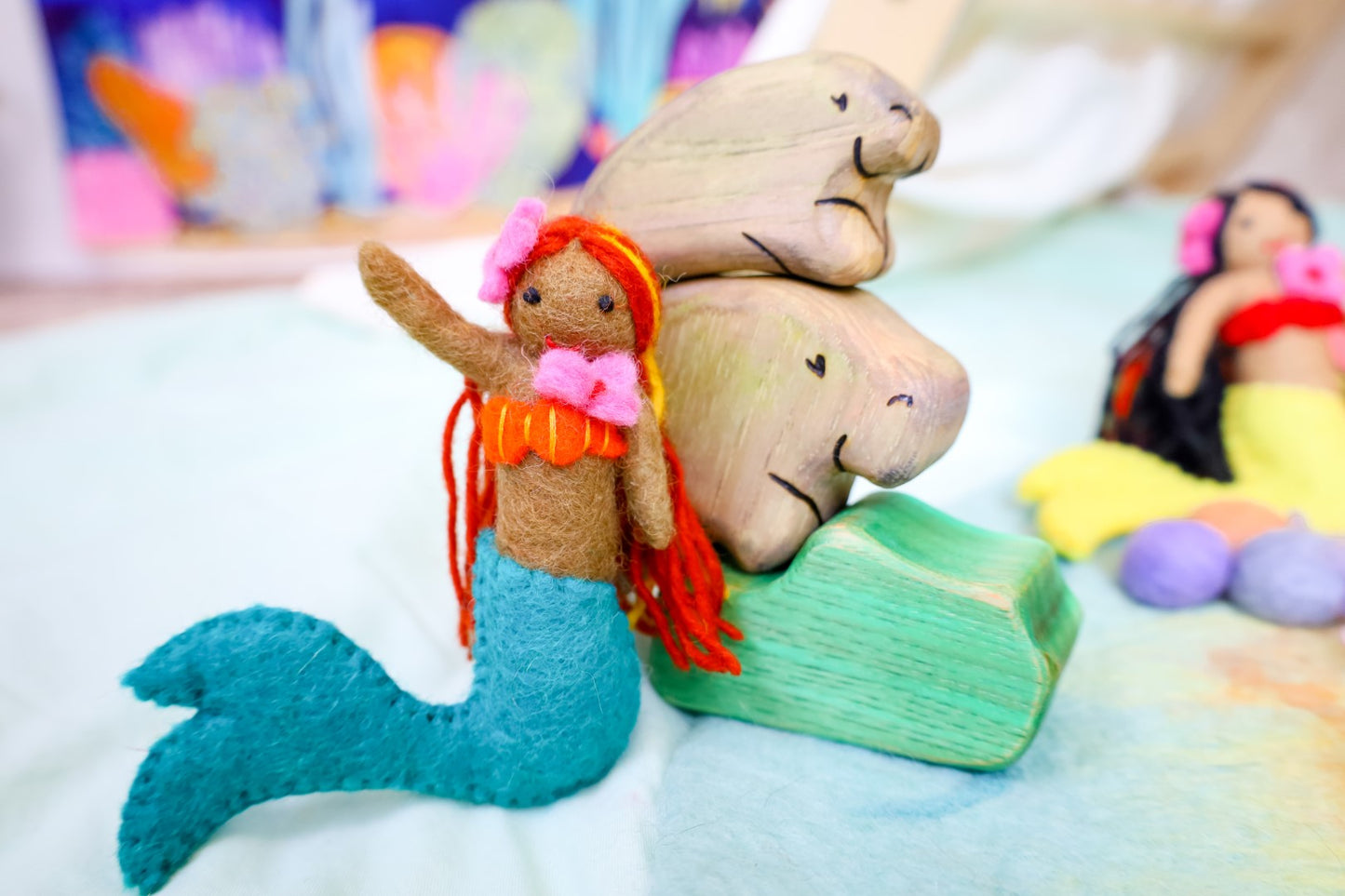 Felted Mermaid Doll