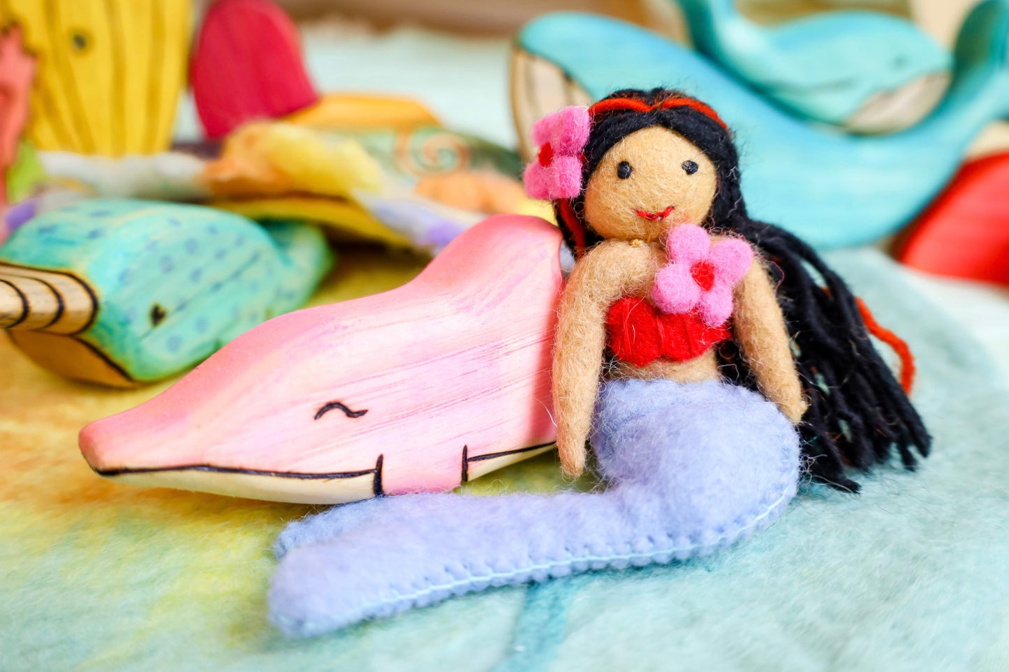 Felted Mermaid Doll