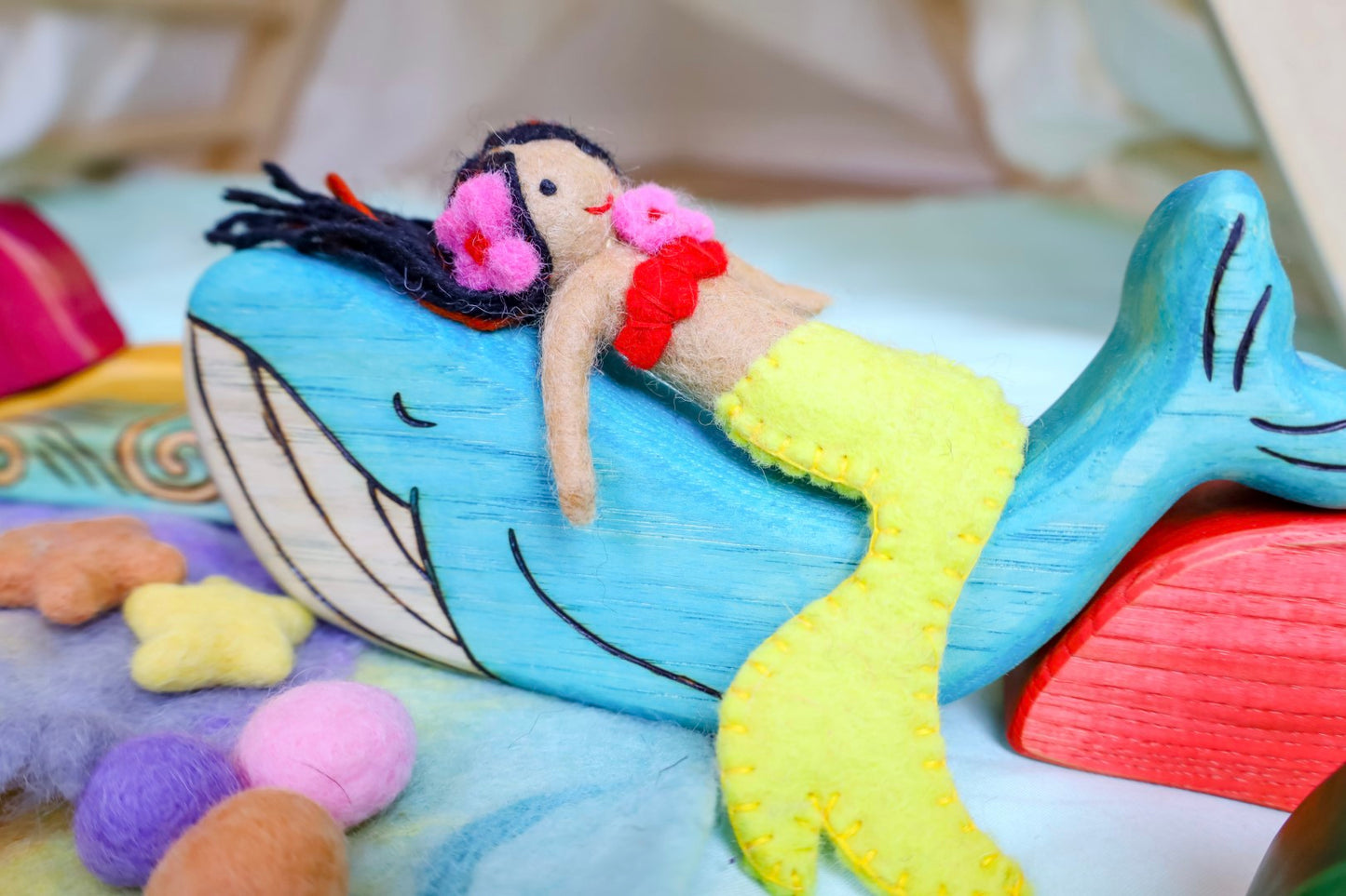 Felted Mermaid Doll