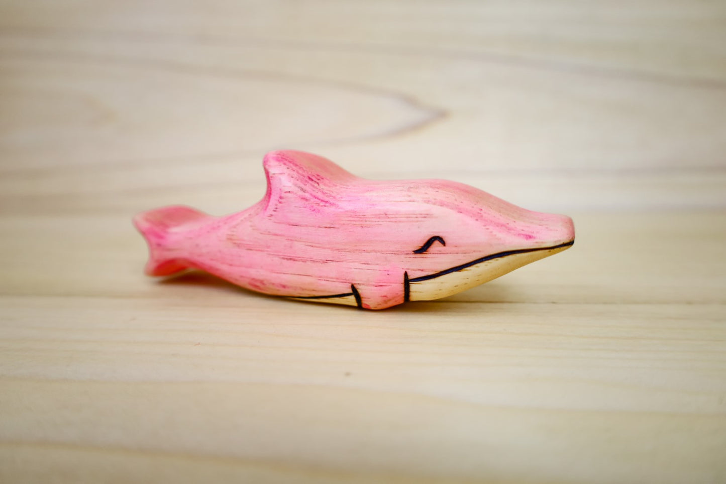 Wooden Amazon Pink Dolphin Toy