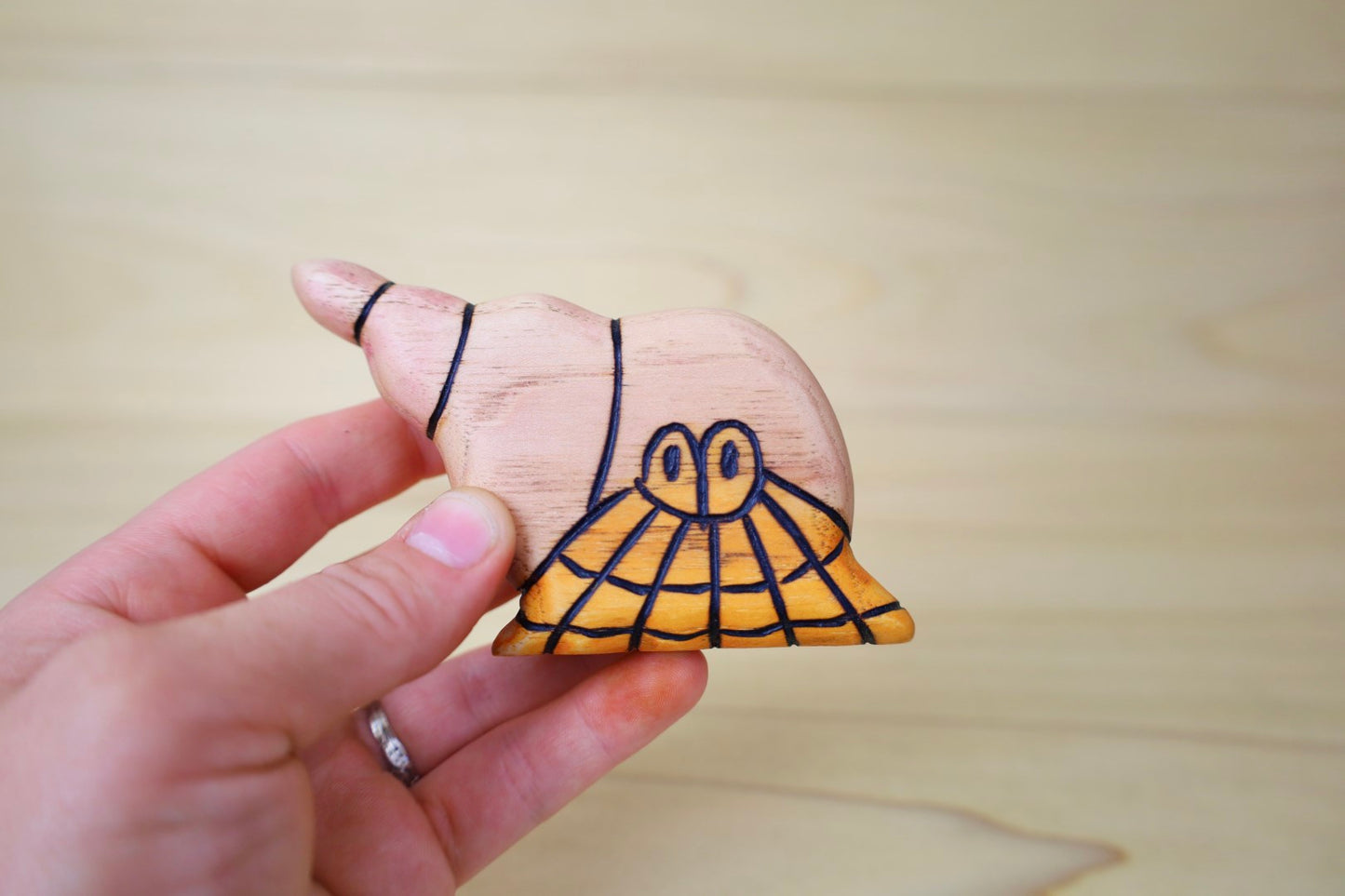 Wooden Hermit Crab Toy