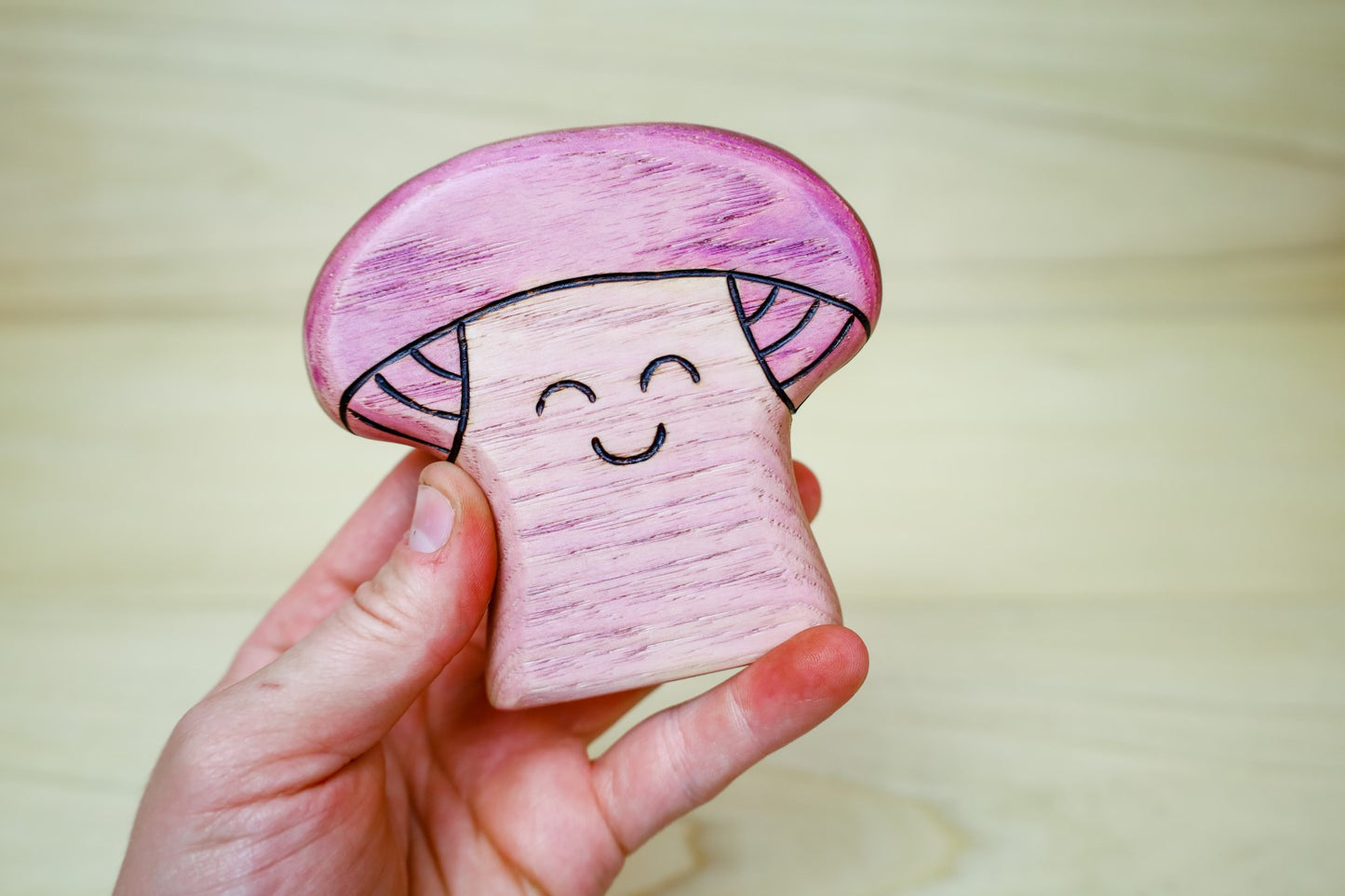 Wooden Mushroom Blewits Toy