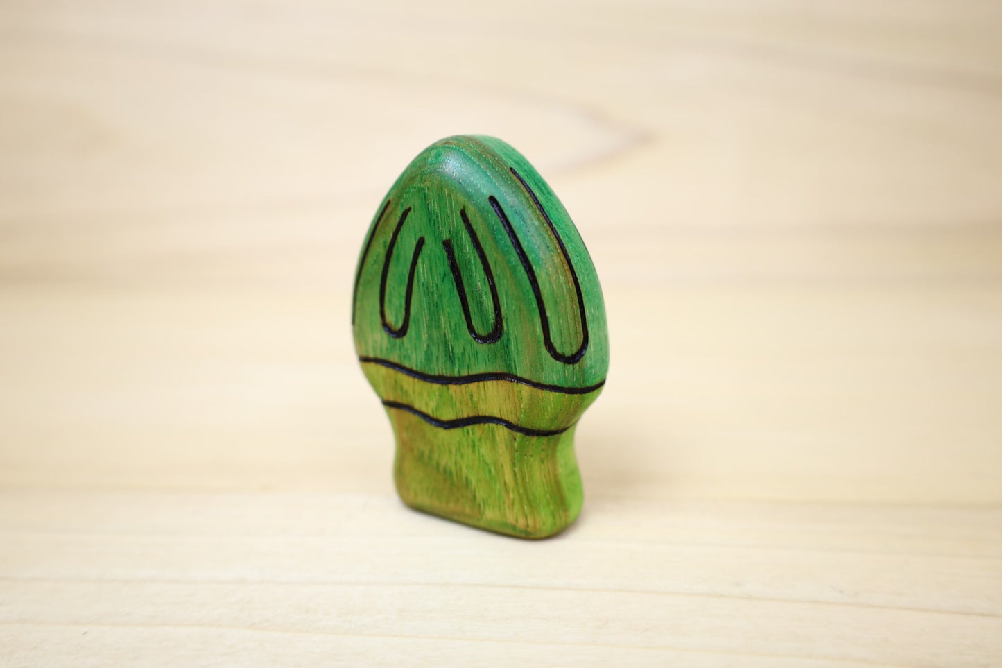 Wooden Parrot Mushroom Toy