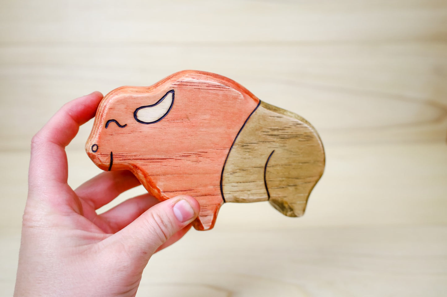 Wooden Buffalo Toy