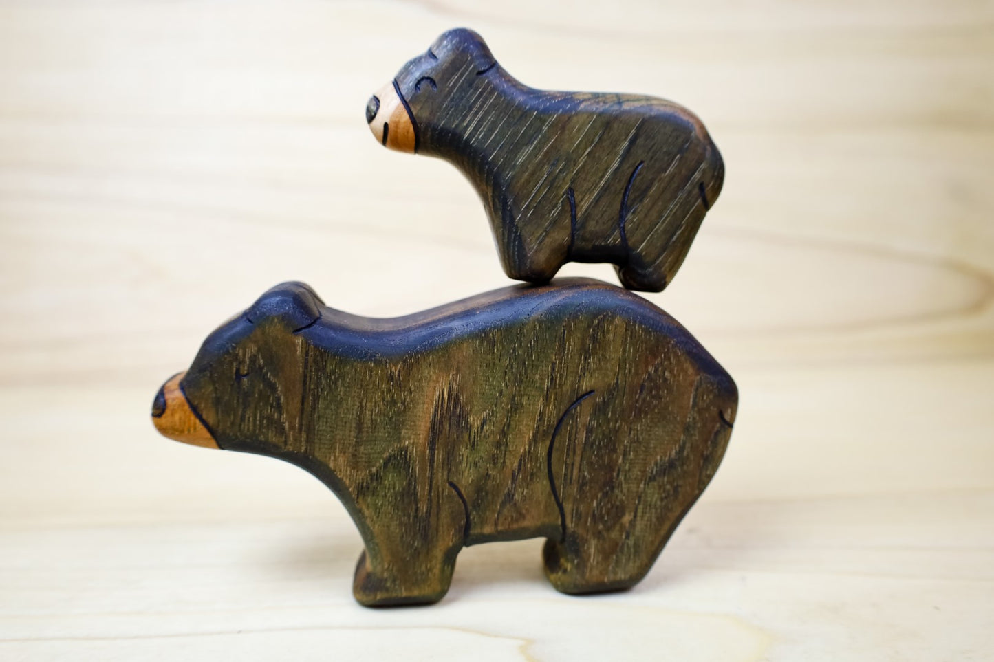Wooden Black Bears- Mama or Baby