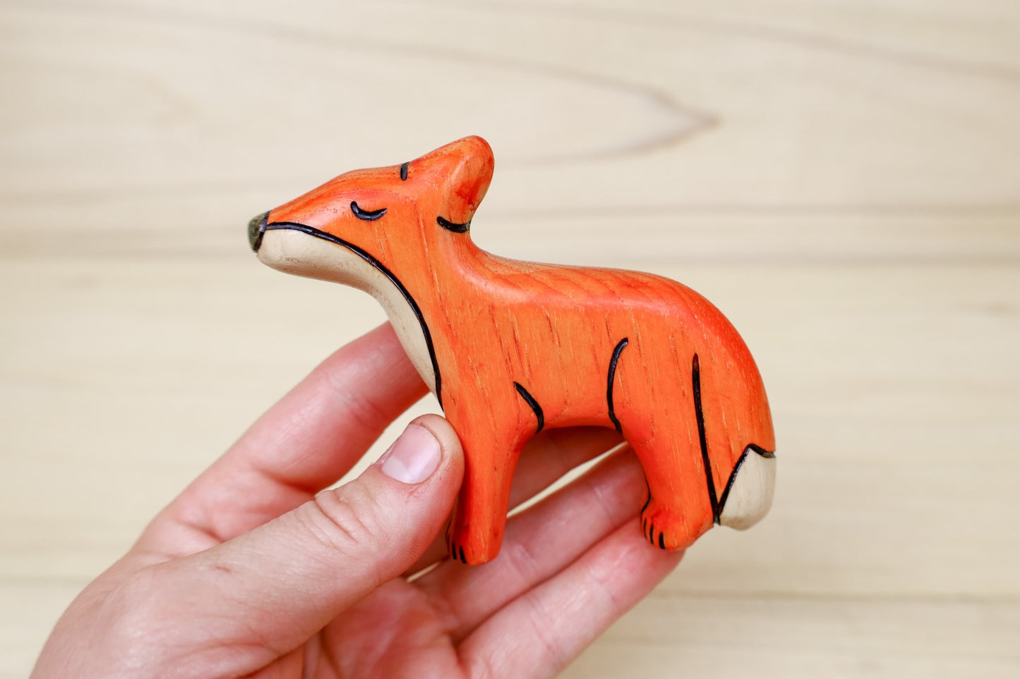 Wooden Fox Toy- Sitting Or Standing Fox