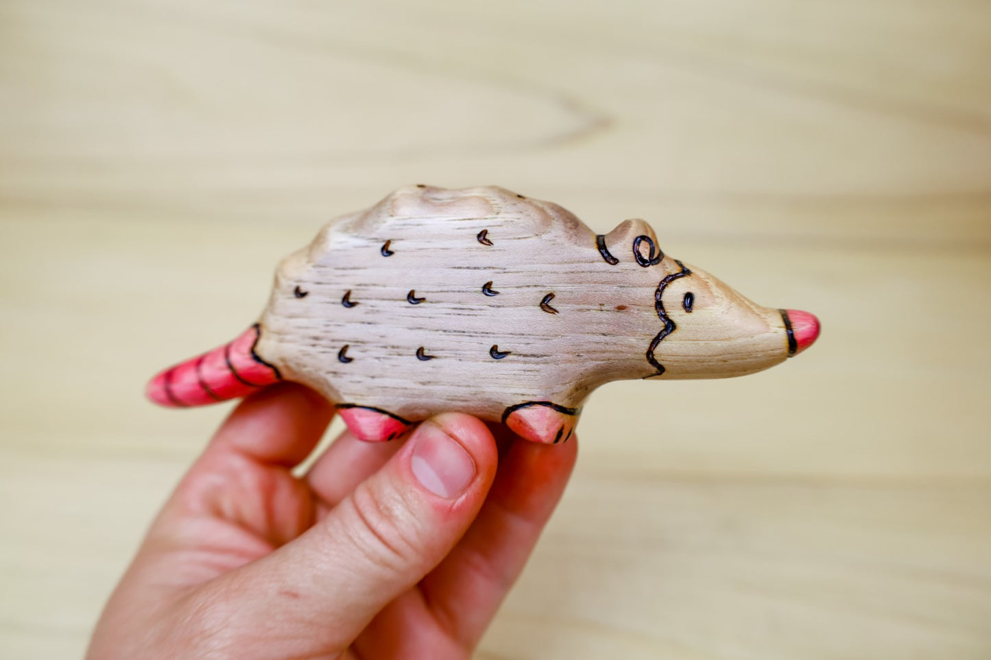Wooden Opossum Toy