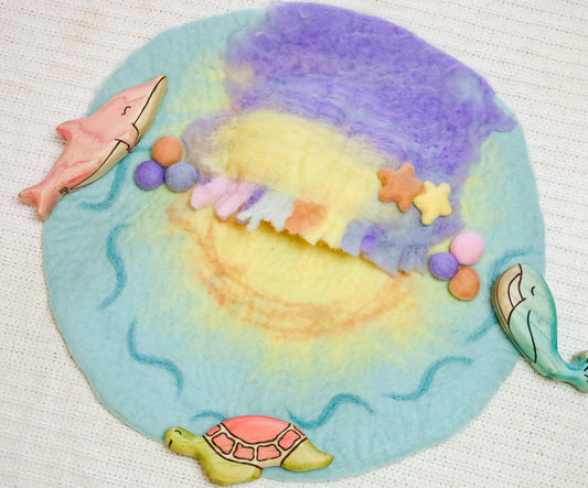 Felted Mermaid Cove Playmat