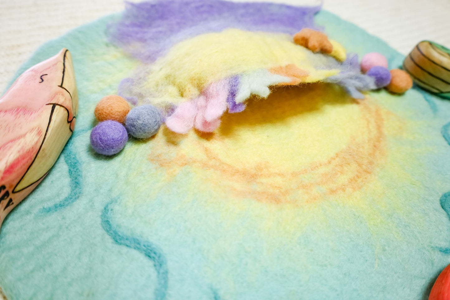 Felted Mermaid Cove Playmat