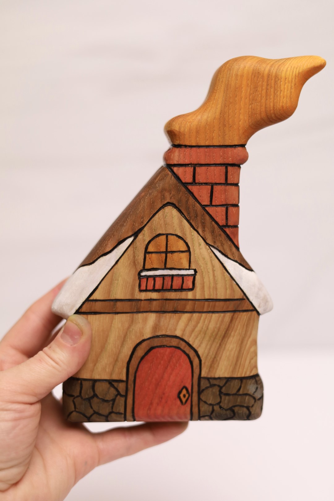 Wooden Large Winter Cozy Cottage Toy