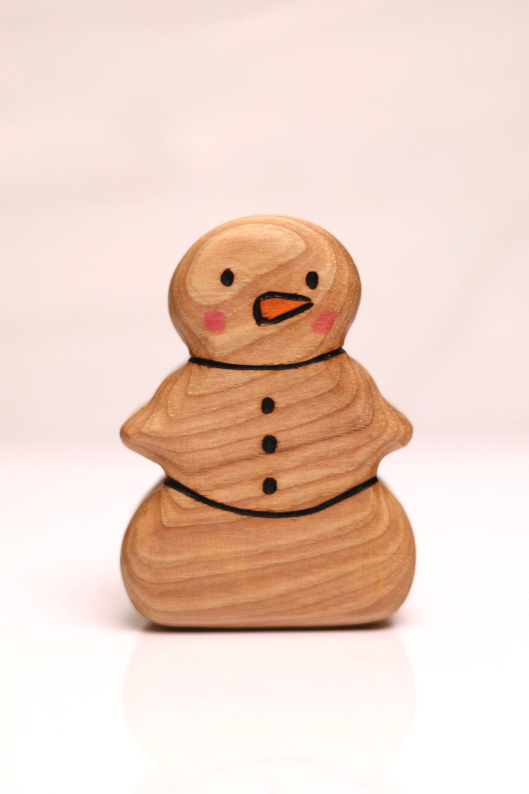 Chunky Wooden Snowman Toy