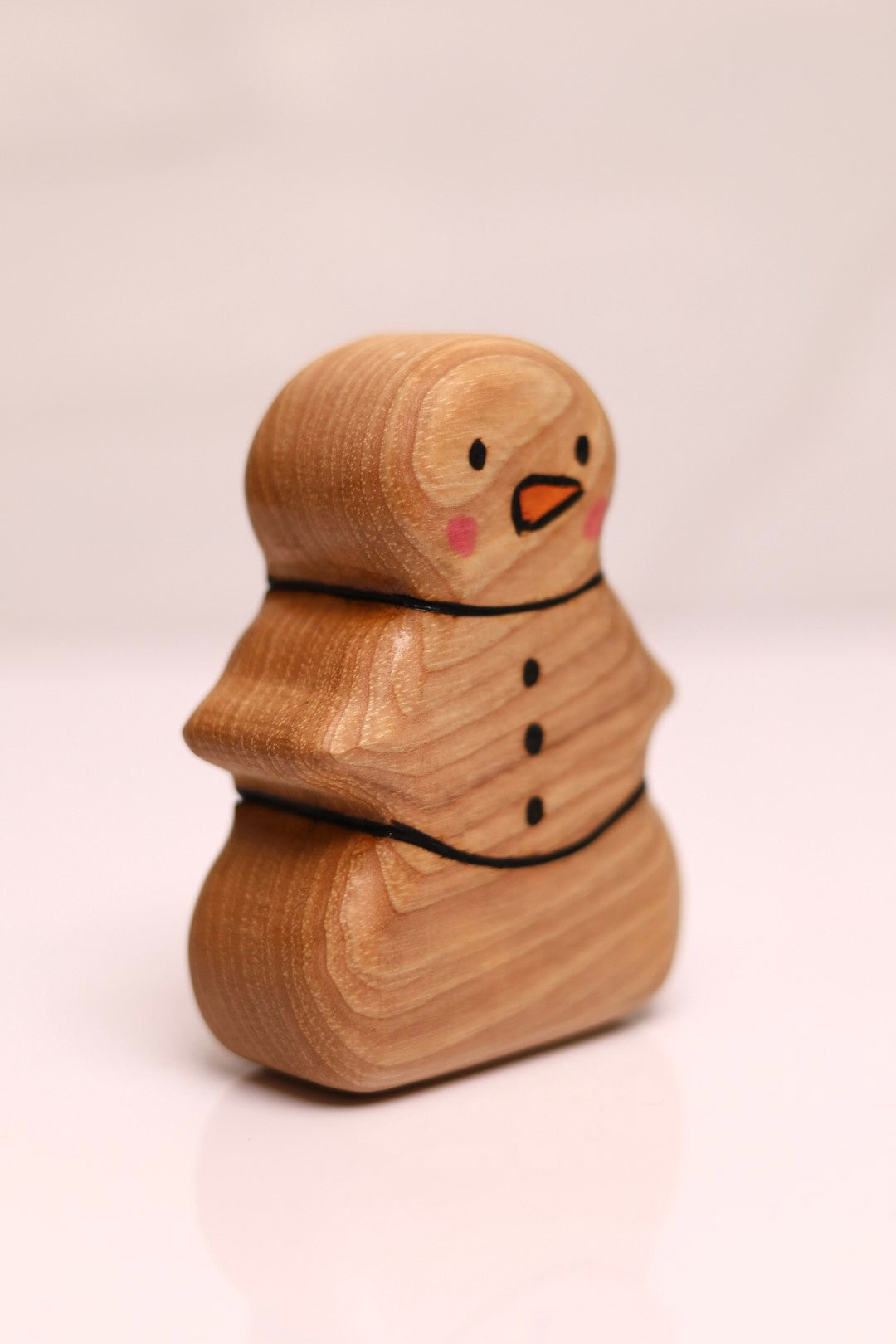 Chunky Wooden Snowman Toy