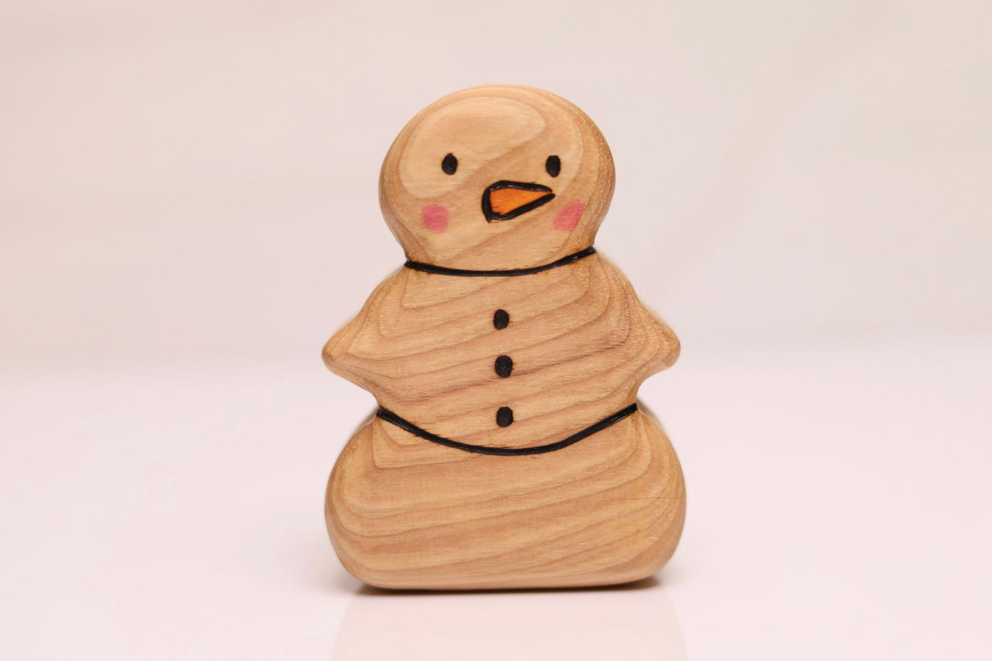 Chunky Wooden Snowman Toy