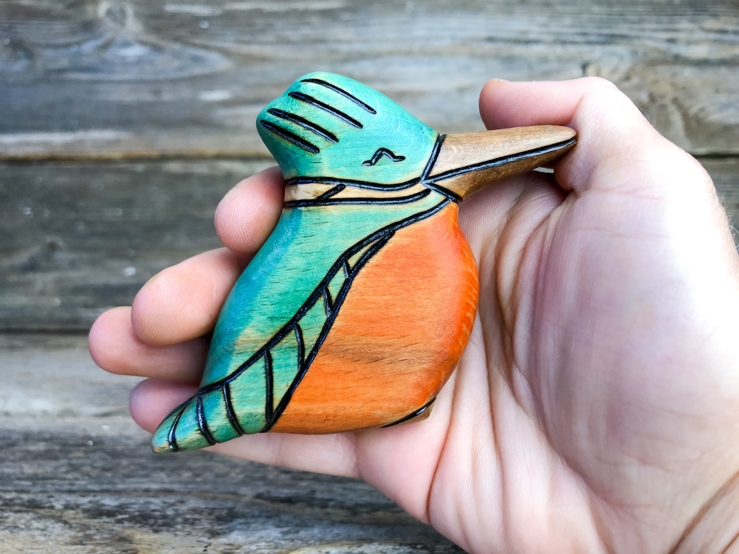 Wooden King Fisher Toy