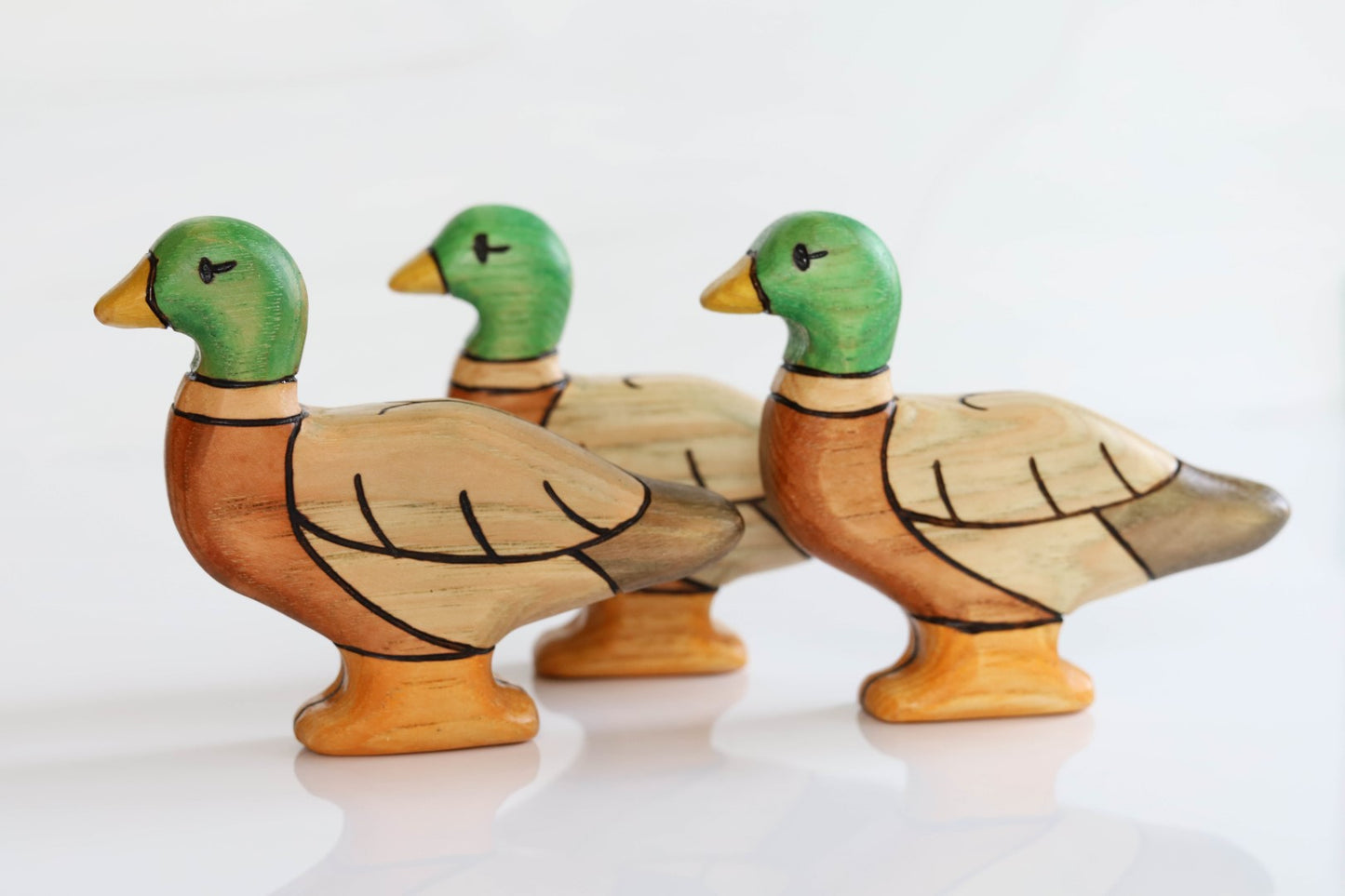Wooden Mallard Duck Toy