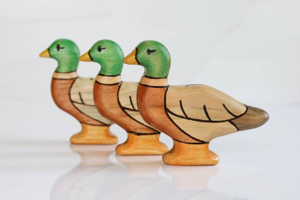 Wooden Mallard Duck Toy