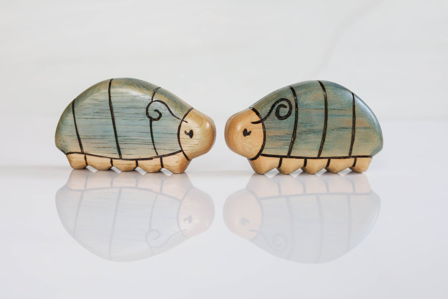 Wooden Roly Poly Pill Bug Toy
