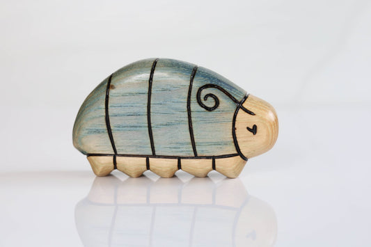 Wooden Roly Poly Pill Bug Toy