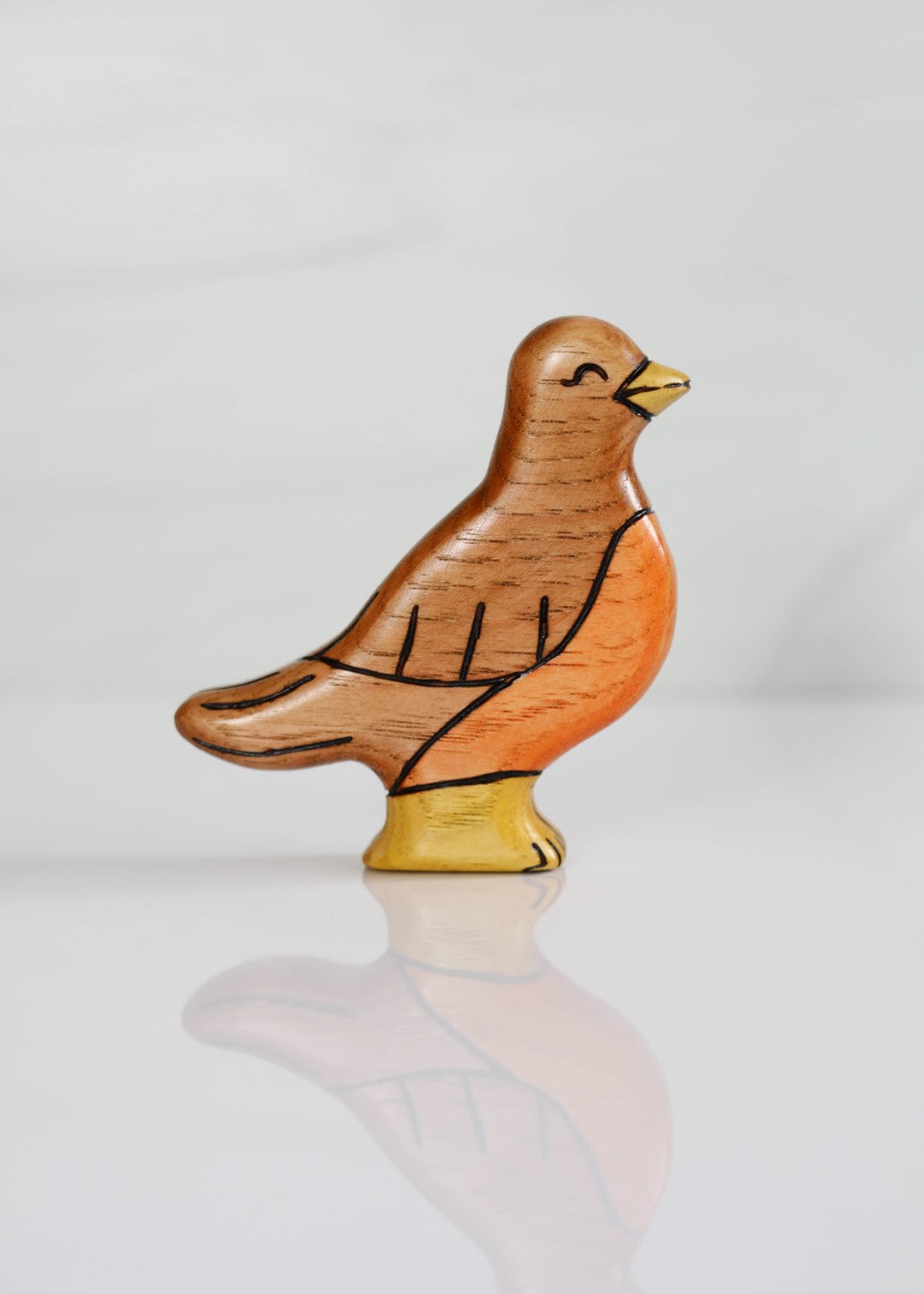 Wooden Robin Bird Toy