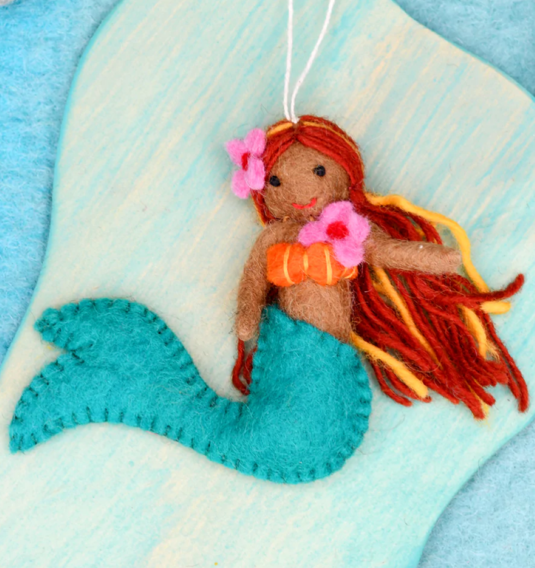 Felted Mermaid Doll