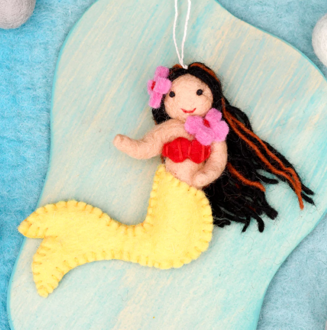 Felted Mermaid Doll