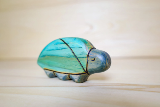 Wooden Blue Beetle Toy