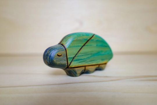 Wooden Blue Beetle Toy