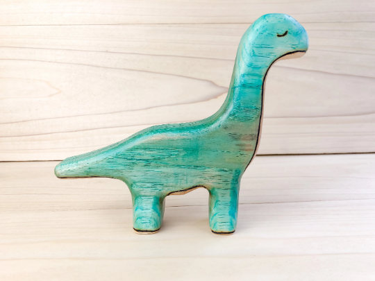 Large Wooden Brontosaurus Toy