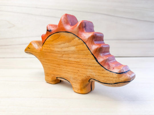 Wooden Stegosaurus Toy