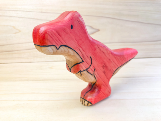 Large Wooden Tyrannosaurus Rex Toy