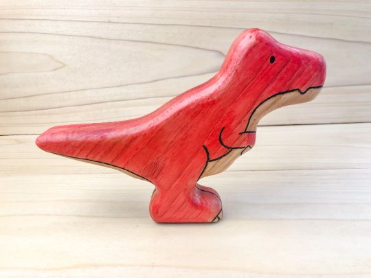 Large Wooden Tyrannosaurus Rex Toy